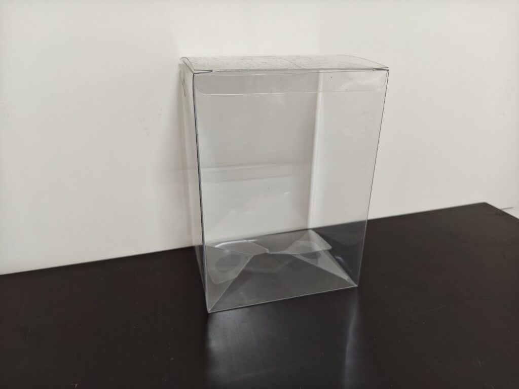 Clear PET folding box for custom plastic packaging