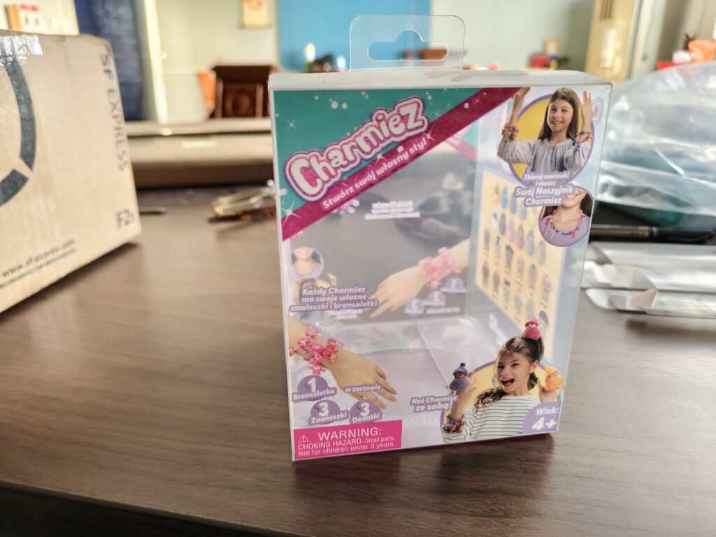 Printed transparent toy packaging box for retail products