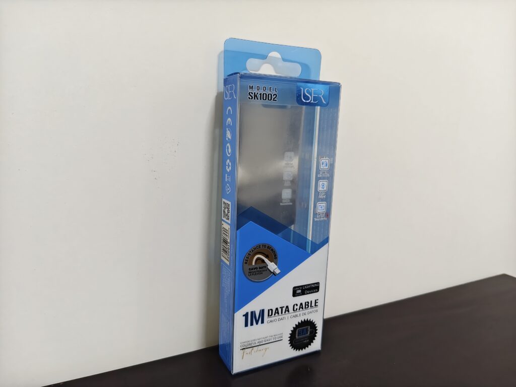 PET packaging box for charging cable and mobile accessories
